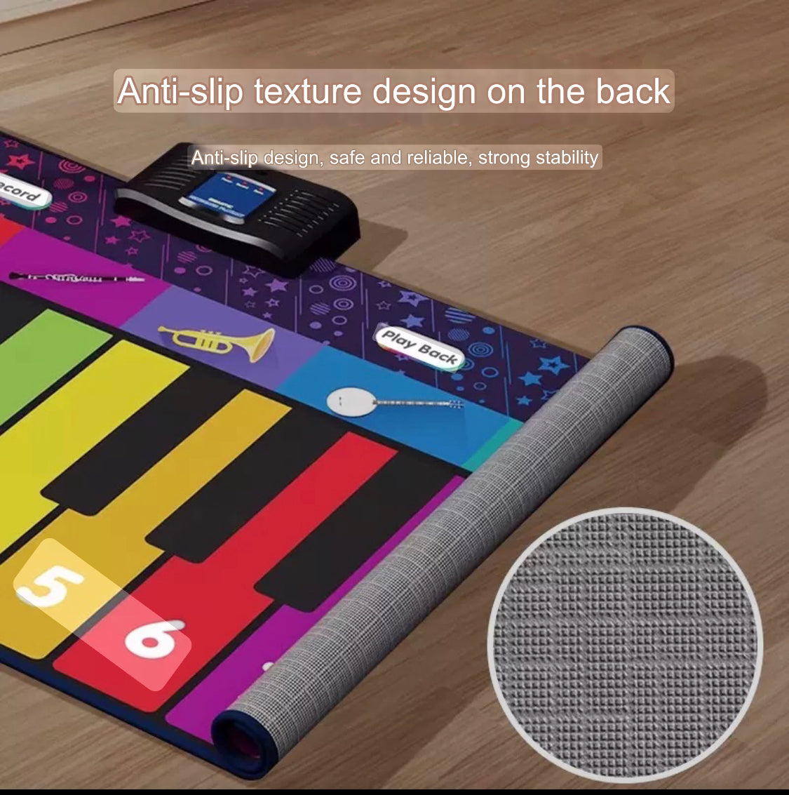 Large Piano Music Mat - Children's Instruments - Colorful