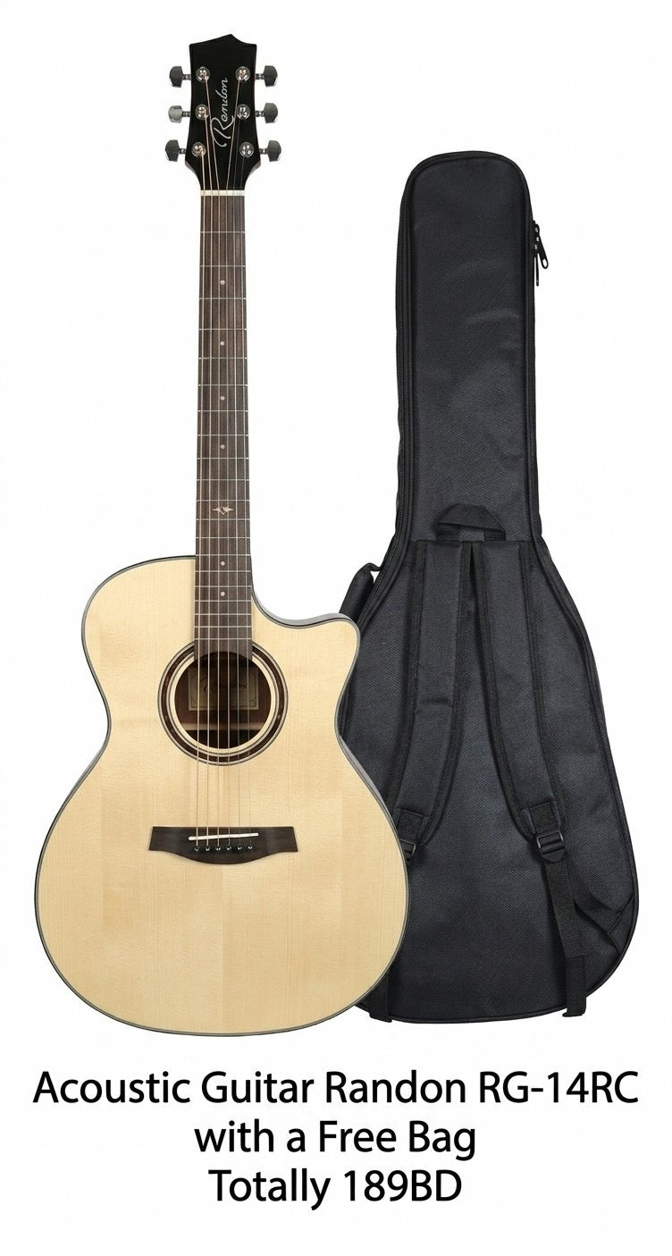 Acoustic Guitar - Randon RG-14RC - With a Free Bag