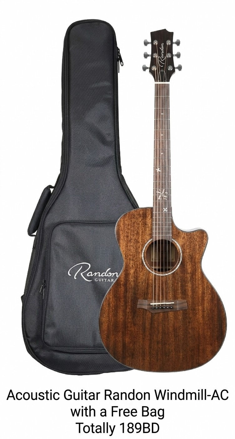 Acoustic Guitar - Randon Windmill-AC - With a Free Bag
