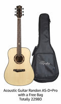 Acoustic Guitar - Randon AS-D+Pro - With a Free Bag