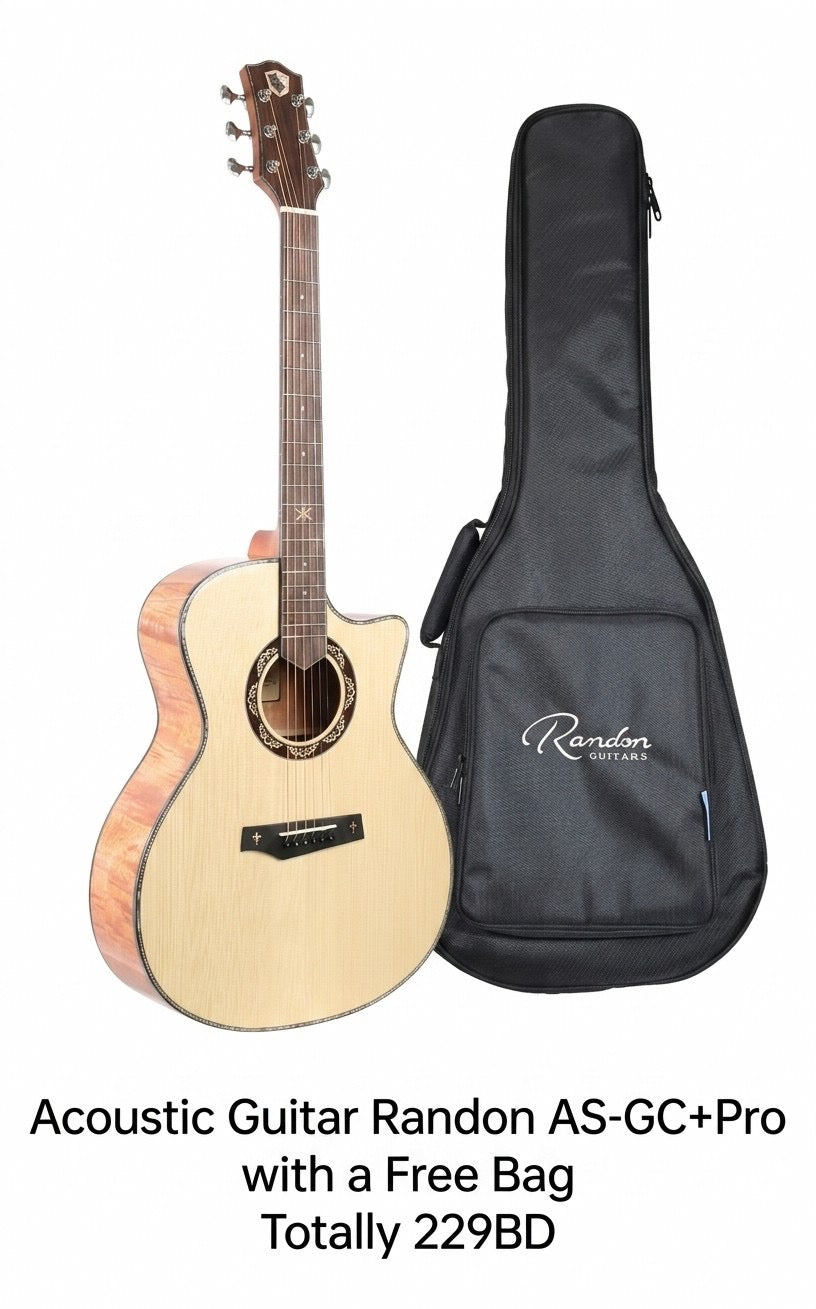 Acoustic Guitar - Randon AS-GC+Pro - With a Free Bag