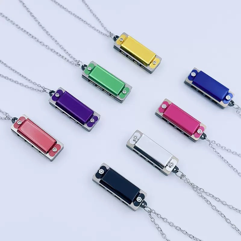Harmonica Necklace - Children's Musical Instrument - Metal Harmonica Necklace