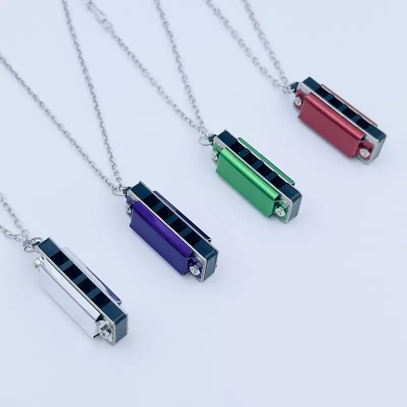 Harmonica Necklace - Children's Musical Instrument - Metal Harmonica Necklace