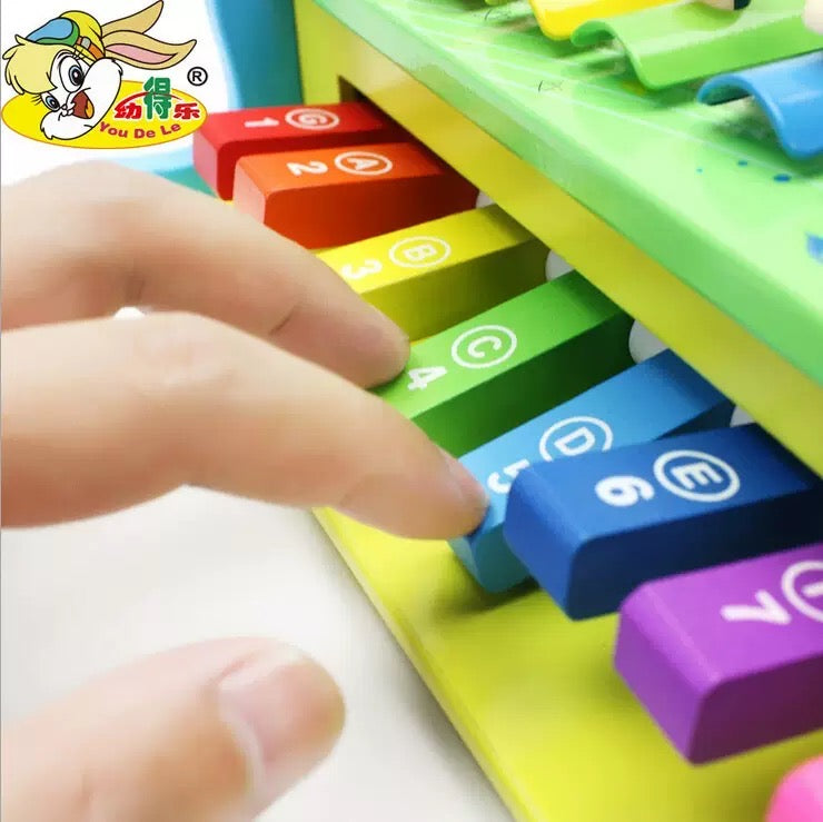 Wooden Plucked Piano - Children's Musical Instrument - Wooden