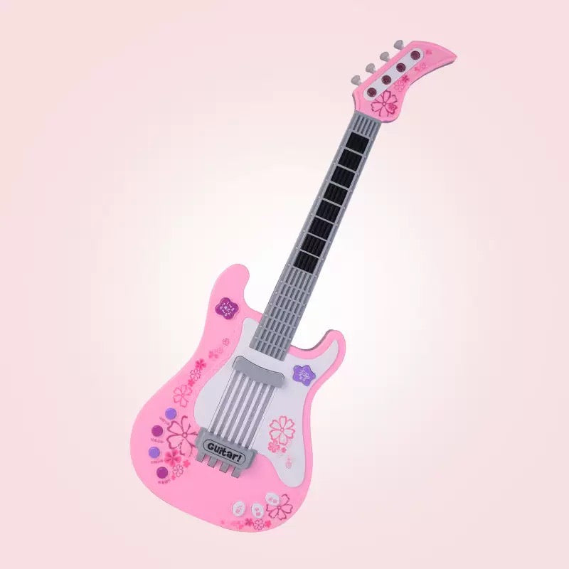 Musical Electric Guitar Toy - Children's Musical Instrument - Plastic