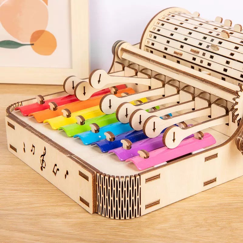 Hand-Cranked Percussion Instrument - Children's Musical Instrument - Wooden