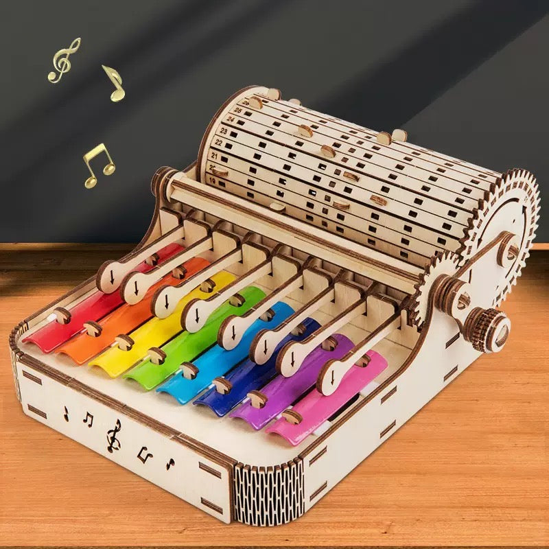 Hand-Cranked Percussion Instrument - Children's Musical Instrument - Wooden