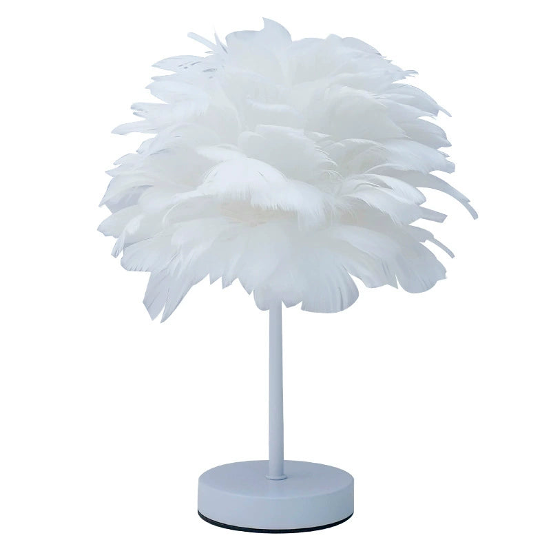 Luxury Feather Bedside Lamp