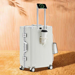 Travel Suitcase with Cup Holder - 20 Inch