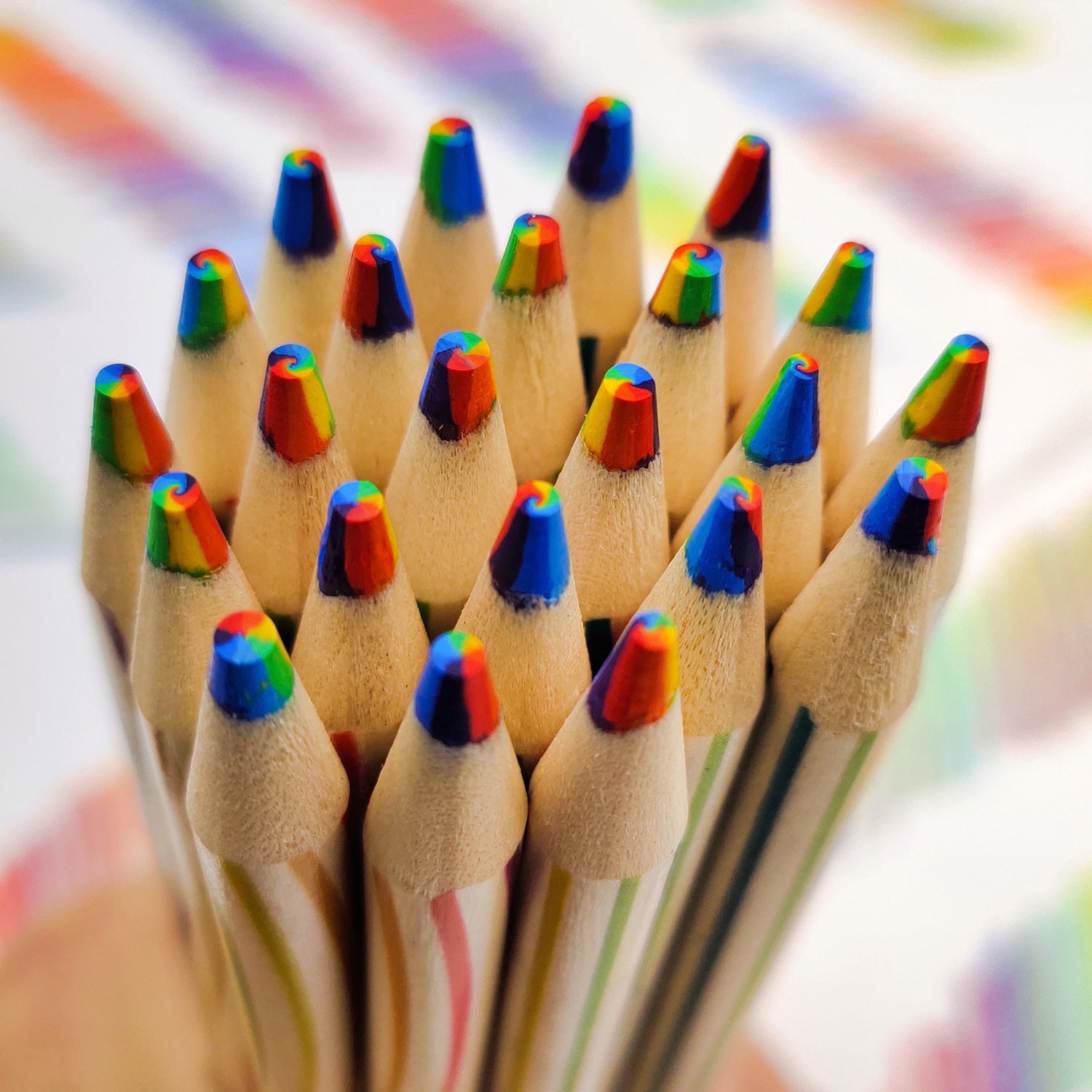 Multi-color Pencil Rainbow Gradient Color Blending Pencil