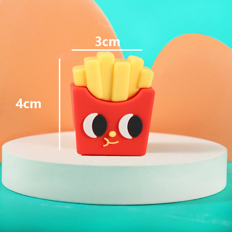 Cartoon Cute Pencil Sharpener Children's Gift Silicone Mini Rotary Sharpener