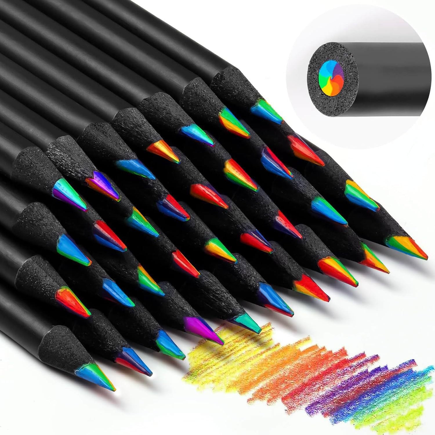 Multi-color Pencil Rainbow Gradient Color Blending Pencil