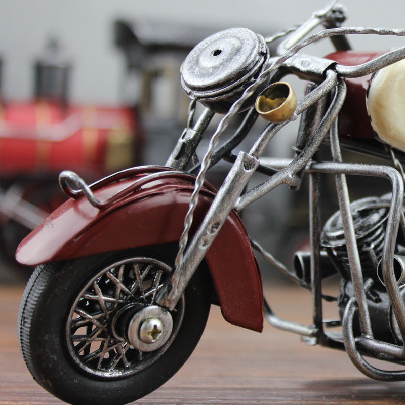 Retro Motorcycle Model Ornament