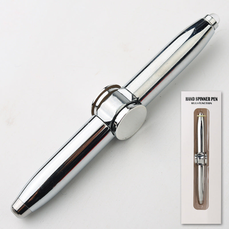 Glowing Flashing Light Finger Stress-Relief Metal Rotating Fidget Spinner Pen