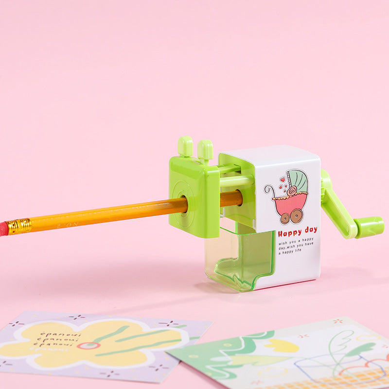 Cartoon Single-Hole Pencil Sharpener Manual Pencil Sharpener Boxed
