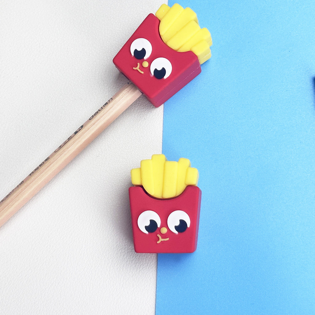 Cartoon Cute Pencil Sharpener Children's Gift Silicone Mini Rotary Sharpener