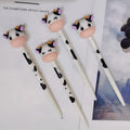 Cow Cartoon Silicone Click Neutral Pen New Style