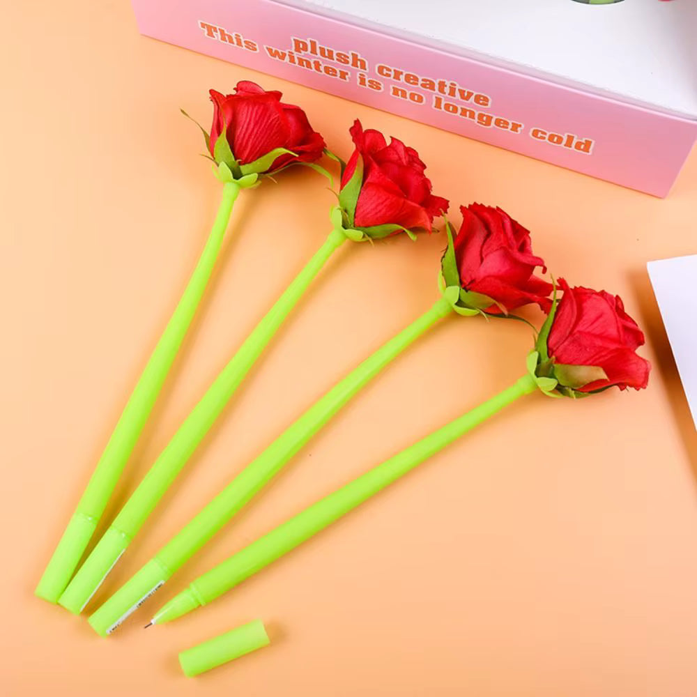 Flower Gel Ink Pen Blue Color