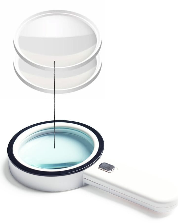 Upgraded 30x Large 125MM Magnifying Glass with Lights for Students and Older Reading