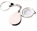 Portable Keychain Handheld Stainless Steel 10x Reading and Identification Magnifying Glass