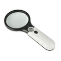 High - definition Handheld Black and White Dual Lens Glass Magnifying Glass with LED