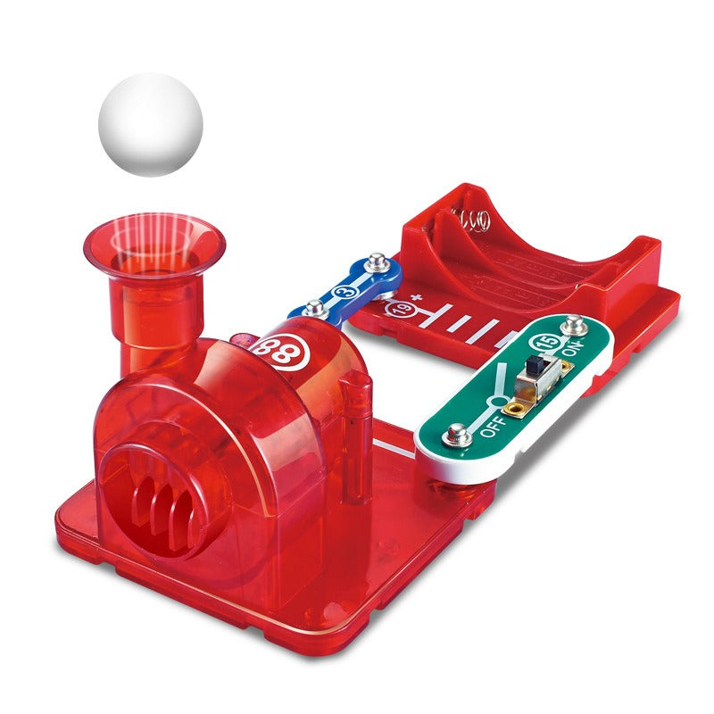 Electronic Building Blocks 3-in-1 Bubble Blower Vacuum Cleaner Floating Ball Air-Powered Physics Toy