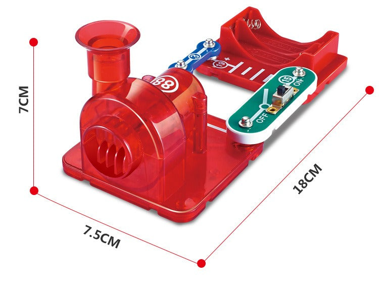 Electronic Building Blocks 3-in-1 Bubble Blower Vacuum Cleaner Floating Ball Air-Powered Physics Toy