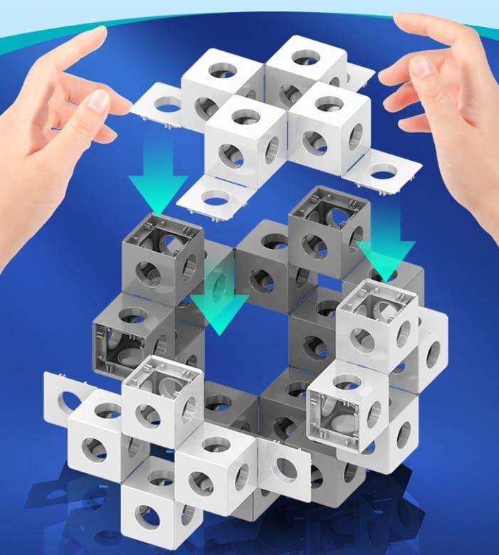 3D Rubik's Cube Building Blocks Spatial Thinking Children's Gift Educational Toy Boys Assembly