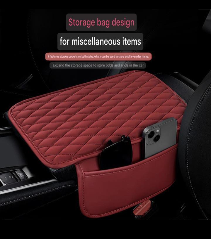 Car Armrest Pad with Storage Bag