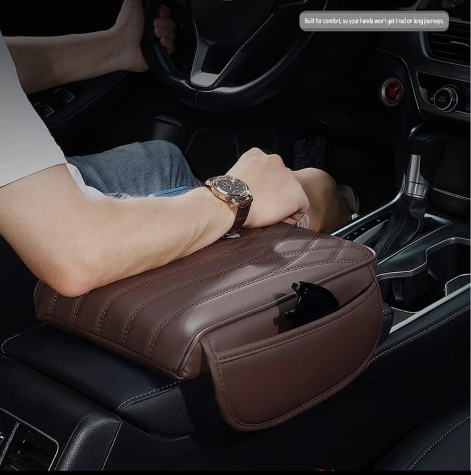 Universal Car Armrest Pad with Storage Bag - Extra Wide