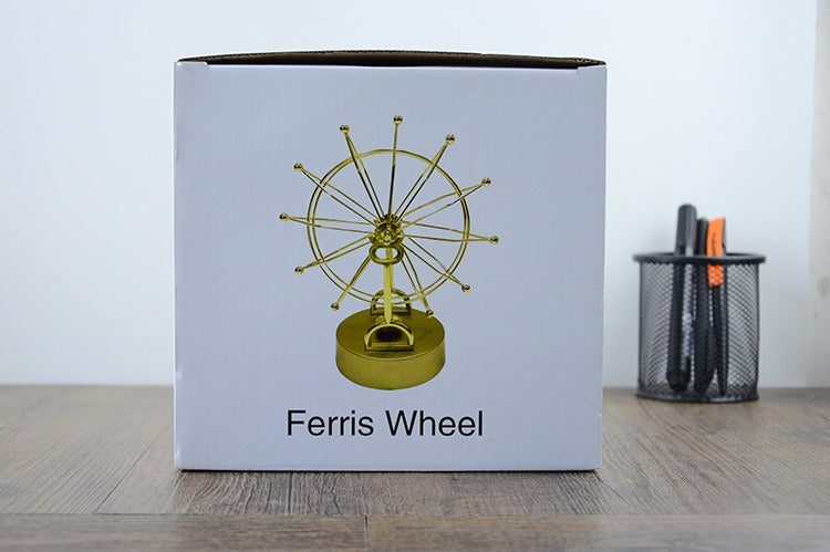 Golden Ferris Wheel Perpetual Motion Device All-Metal Frame Astronomical Instrument