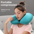 Portable Press - to - Inflate Travel Neck Pillow