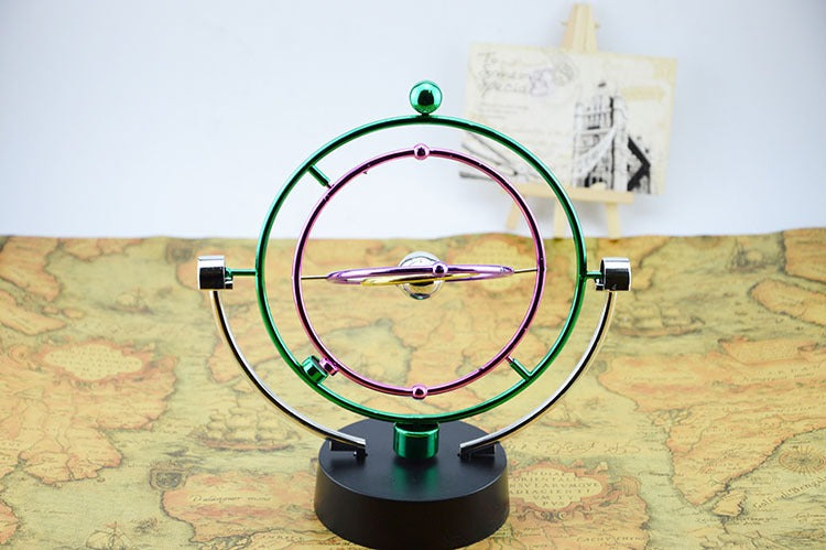 Colorful Celestial Orbit Perpetual Motion Device Magnetic Stepless Swinger Home Rotating Ornament