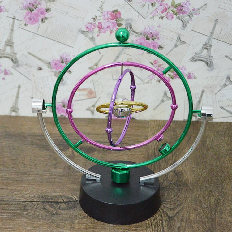 Colorful Celestial Orbit Perpetual Motion Device Magnetic Stepless Swinger Home Rotating Ornament