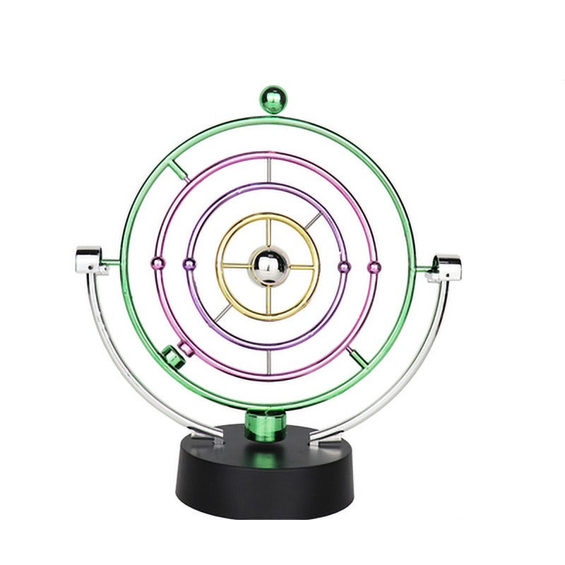 Colorful Celestial Orbit Perpetual Motion Device Magnetic Stepless Swinger Home Rotating Ornament