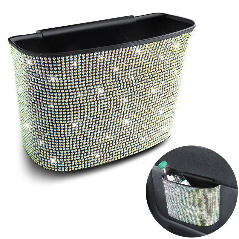 Sparkling Car Trash Can & Storage Box