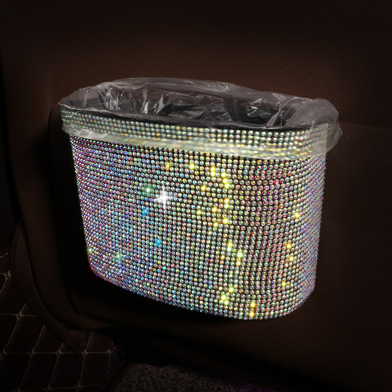 Sparkling Car Trash Can & Storage Box