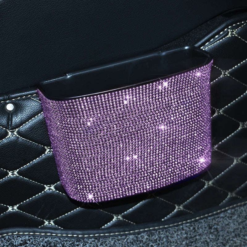 Sparkling Car Trash Can & Storage Box