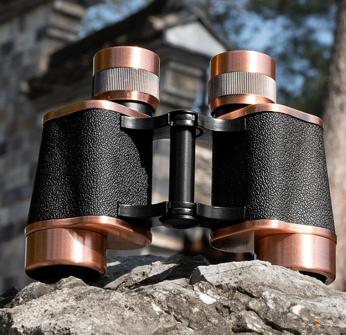 Professional Binoculars Bronze Binoculars 8X30 High-definition Outdoor Binoculars Portable Low-light Night Vision