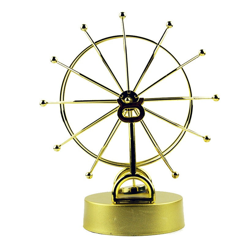 Golden Ferris Wheel Perpetual Motion Device All-Metal Frame Astronomical Instrument