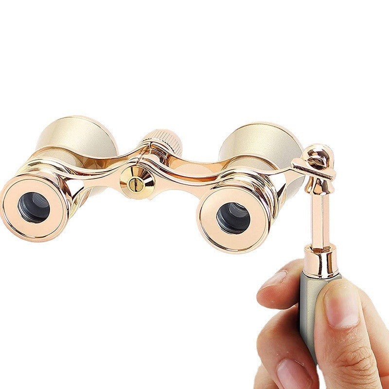 Theater Binoculars Metal Double-barrel High-definition OEM Custom Stage Play Retro Miniature Theater Binoculars