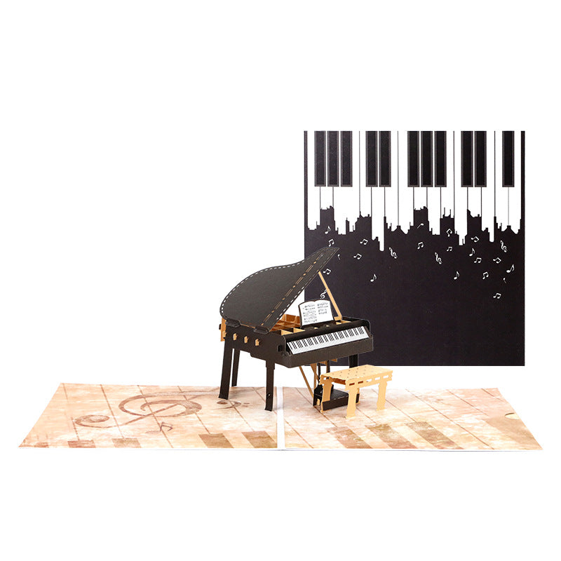 Greeting Cards Piano 3D Pop Card