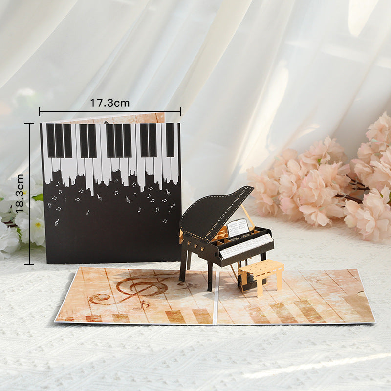 Greeting Cards Piano 3D Pop Card