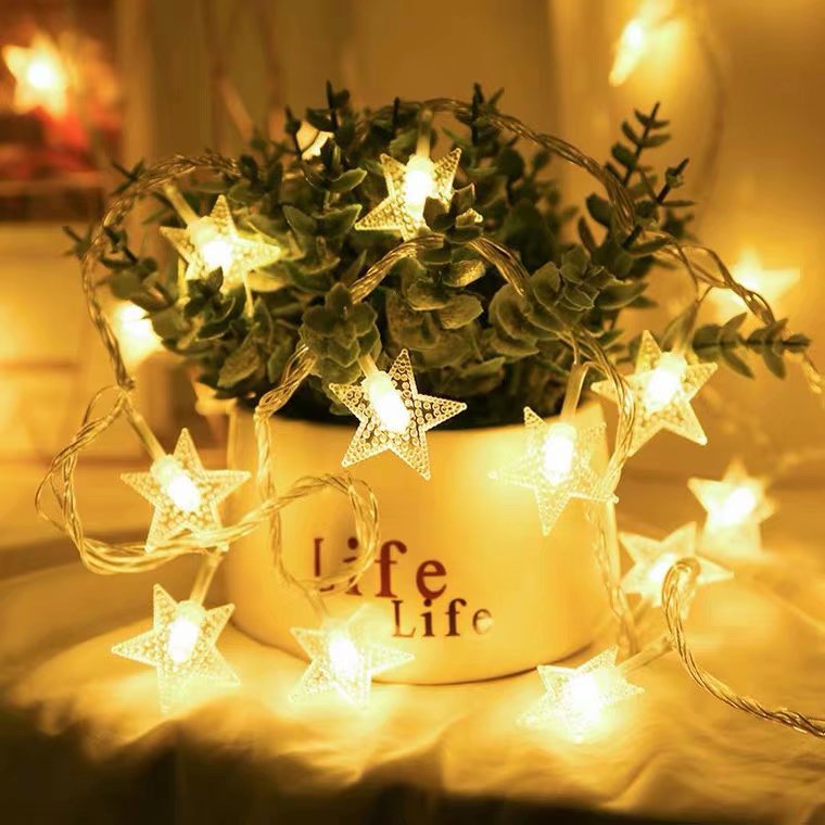 LED Fairy Star String Lights Warm Color,  30m–100m