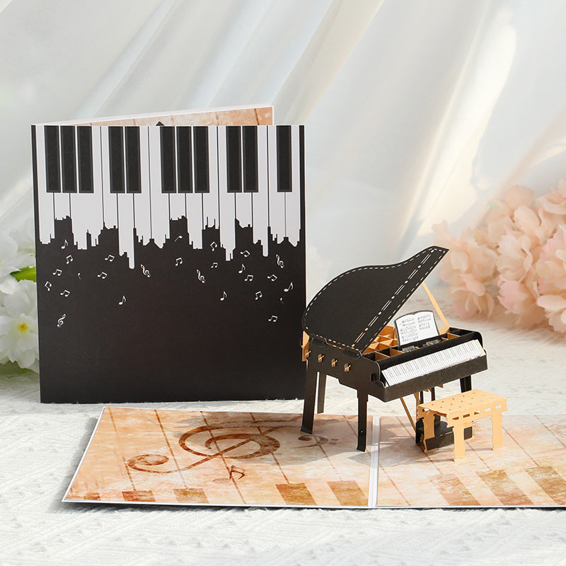 Greeting Cards Piano 3D Pop Card