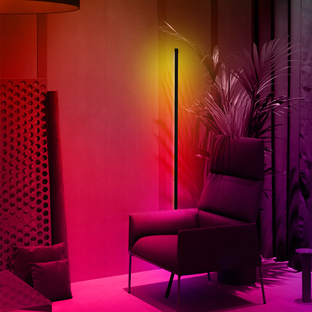 RGB LED Corner Floor Lamp with App & Remote Control, Music Sync Ambient Light