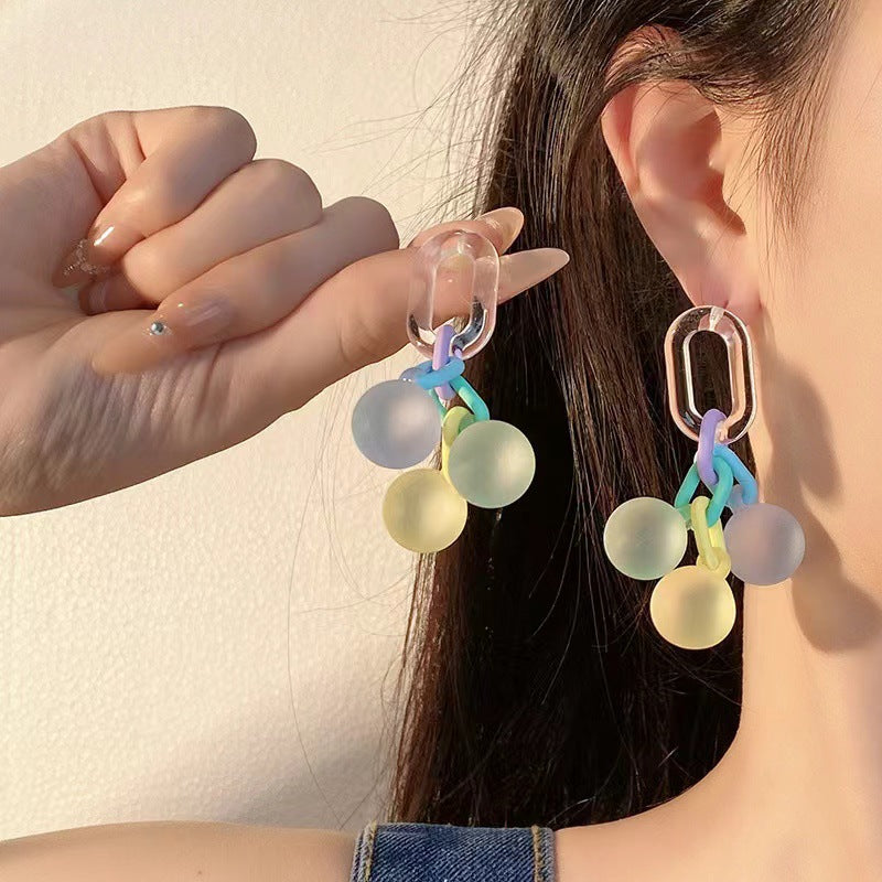 Earrings Candy-Colored Dopamine S925