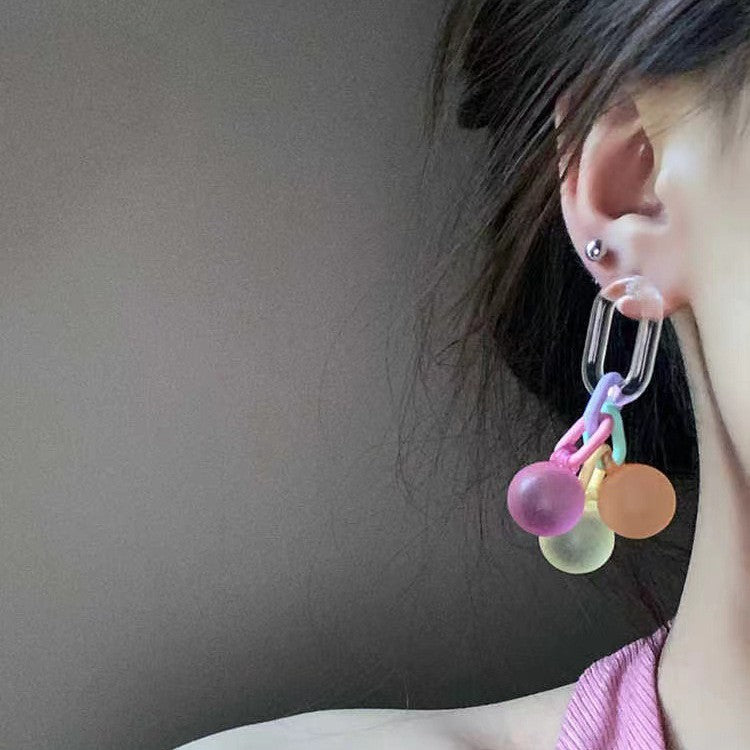Earrings Candy-Colored Dopamine S925