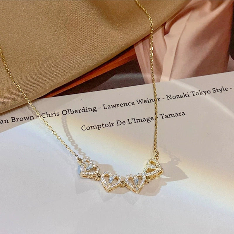 Necklace Four-Leaf Flower Magnetic can Change Different Style