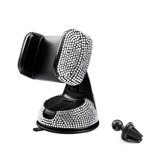Bling Rhinestone Car Phone Holder – Luxury Sparkly Car Accessory
